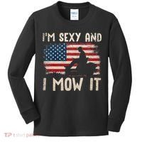 Lawn Mowing Landscaping Im Sexy And I Mow It Flag Kids Long Sleeve Shirt thumb 0