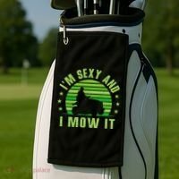 Lawn Mowing Landscaping Im Sexy And I Mow It Golf Towel thumb 2