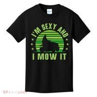 Lawn Mowing Landscaping Im Sexy And I Mow It Kids T-Shirt thumb 0