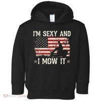 Lawn Mowing Landscaping I'm Sexy And I Mow It Flag Toddler Hoodie thumb 0