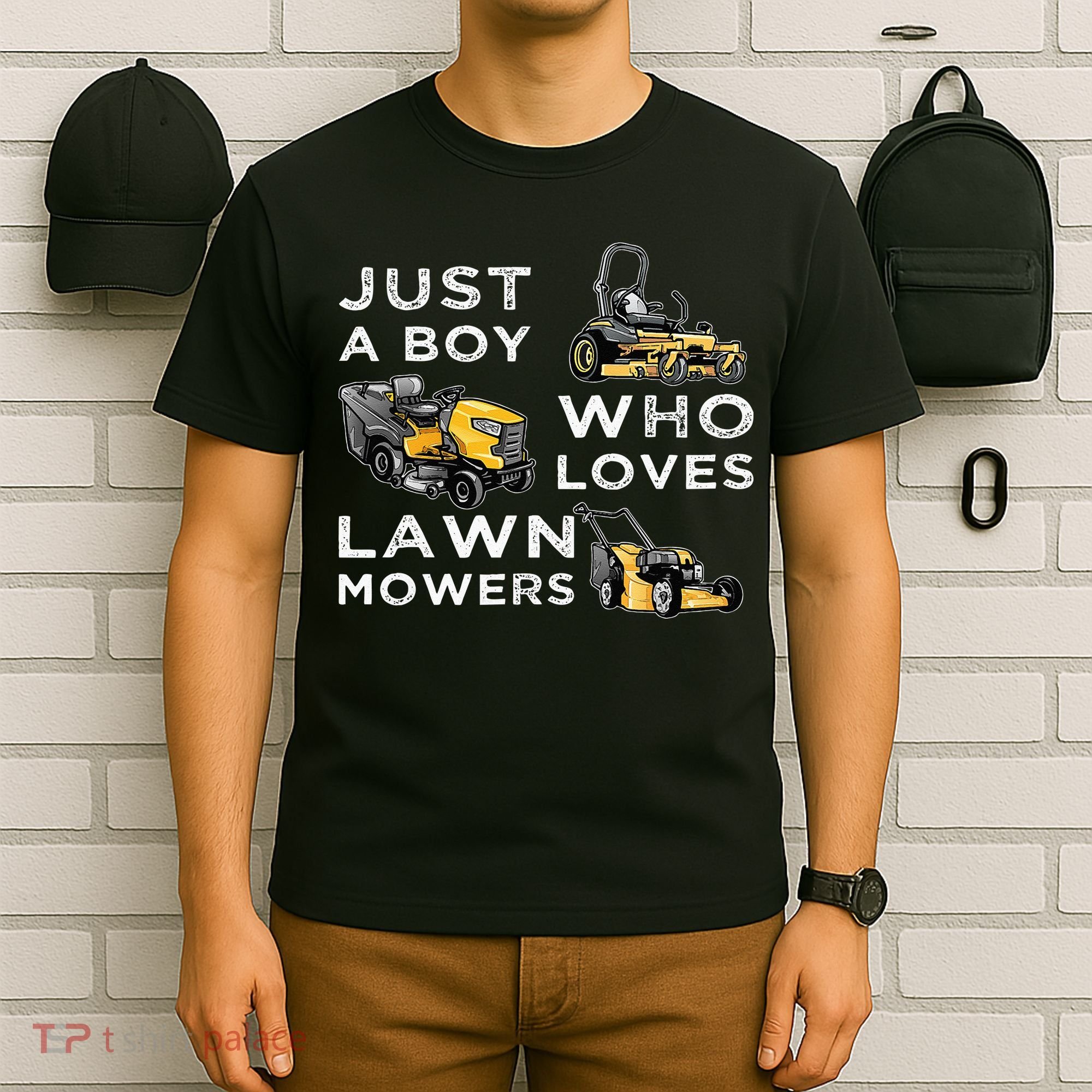 Lawn Mowing Lover For Just A Boy Who Loves Lawn Mowers T-Shirt