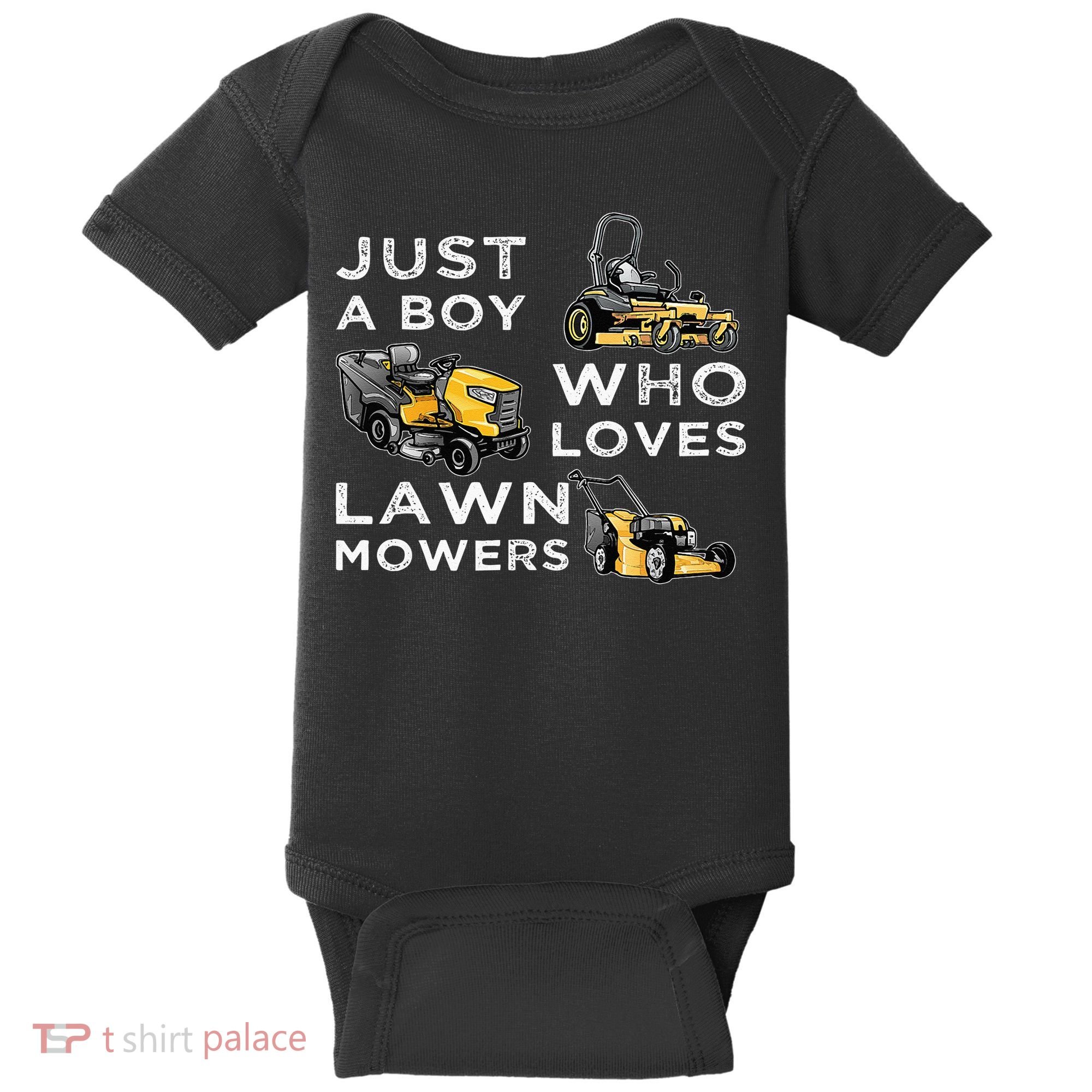 Lawn Mowing Lover For Just A Boy Who Loves Lawn Mowers Baby Bodysuit