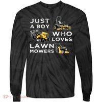 Lawn Mowing Lover For Just A Boy Who Loves Lawn Mowers Tie-Dye Long Sleeve Shirt thumb 0