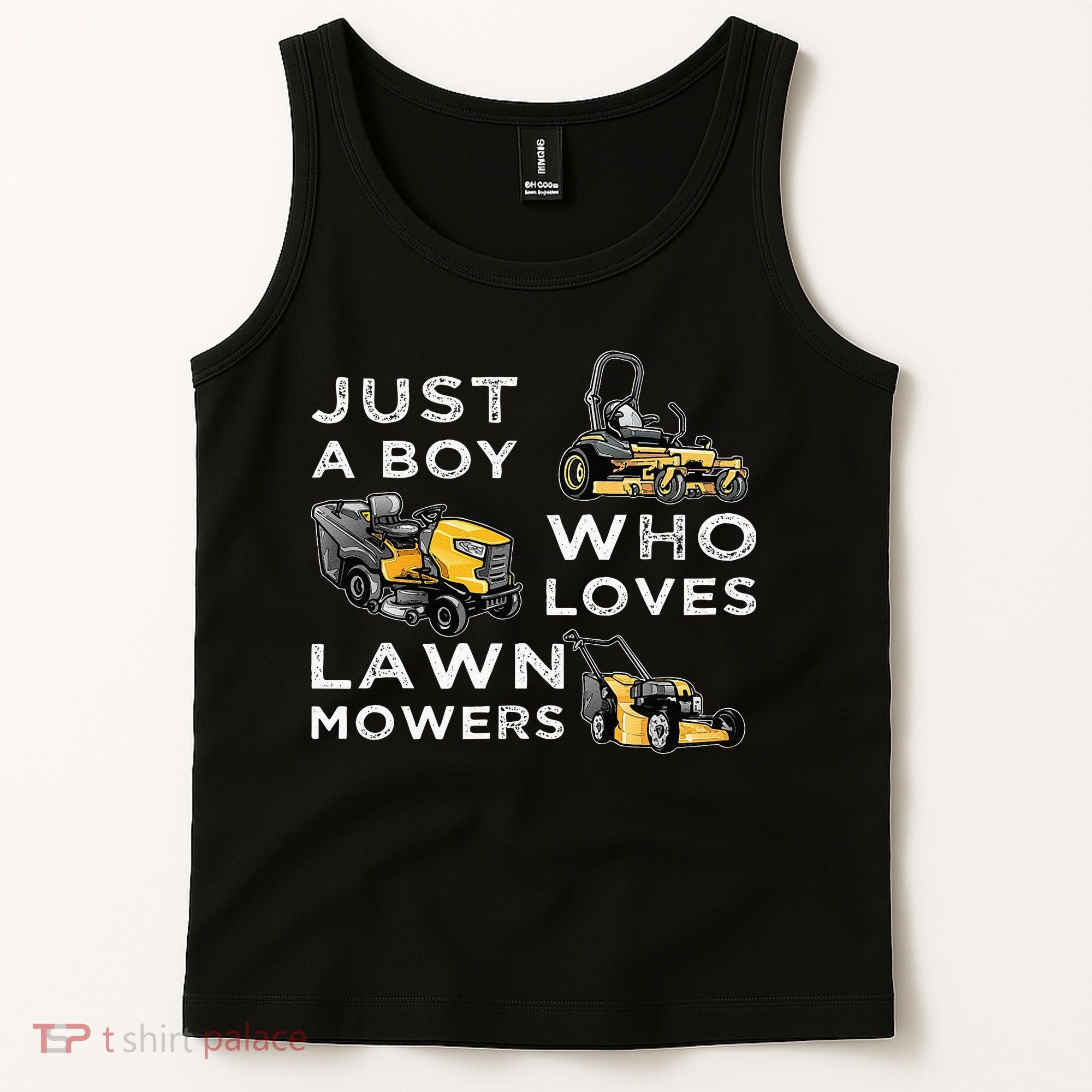 Lawn Mowing Lover For Just A Boy Who Loves Lawn Mowers Tank Top