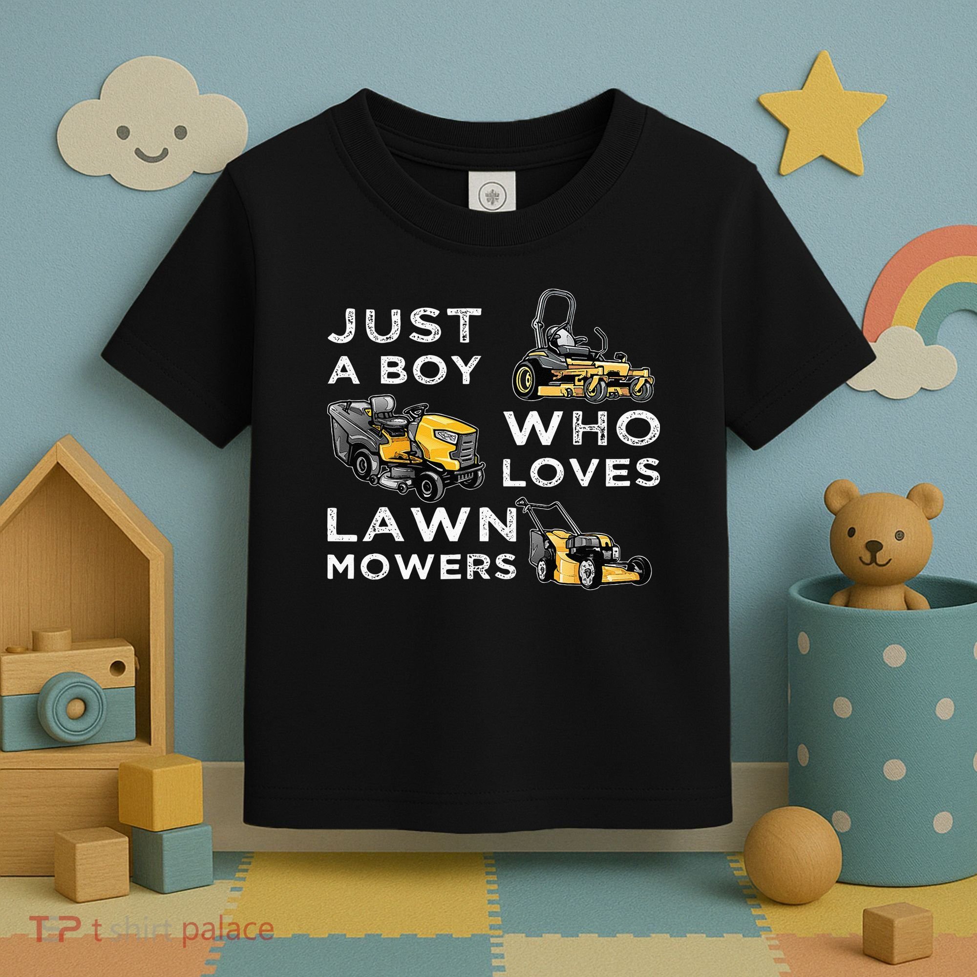 Lawn Mowing Lover For Just A Boy Who Loves Lawn Mowers Toddler T-Shirt