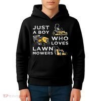 Lawn Mowing Lover For Just A Boy Who Loves Lawn Mowers Kids Hoodie thumb 4