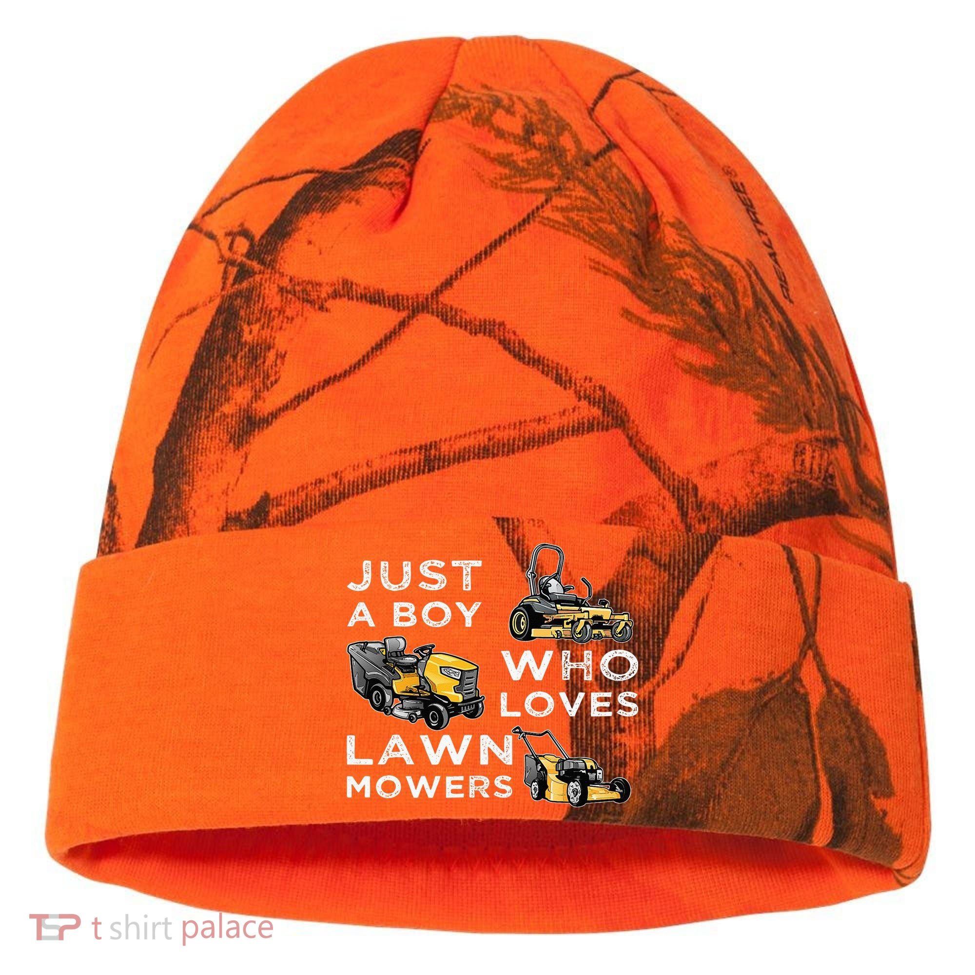 Lawn Mowing Lover For Just A Boy Who Loves Lawn Mowers Kati Licensed 12" Camo Cuffed Beanie