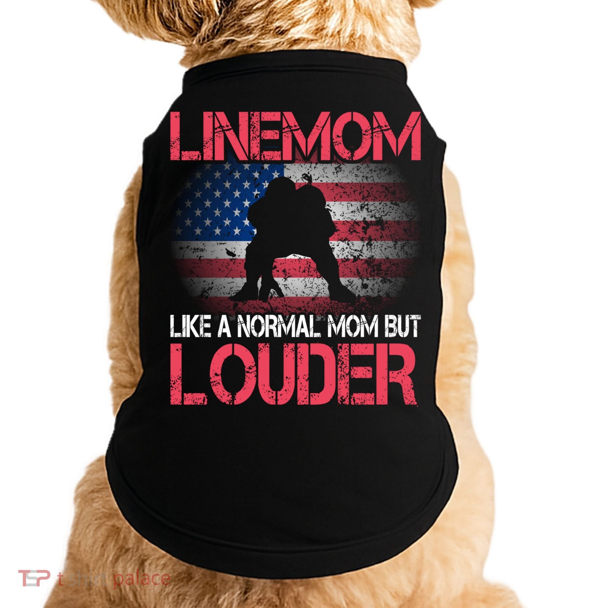 Line Mom Linemom American Football Line Funny Gift Doggie Tank