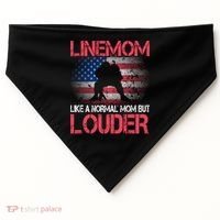 Line Mom Linemom American Football Line Funny Gift USA-Made Doggie Bandana thumb 0