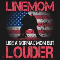 Line Mom Linemom American Football Line Funny Gift USA-Made Doggie Bandana thumb 2