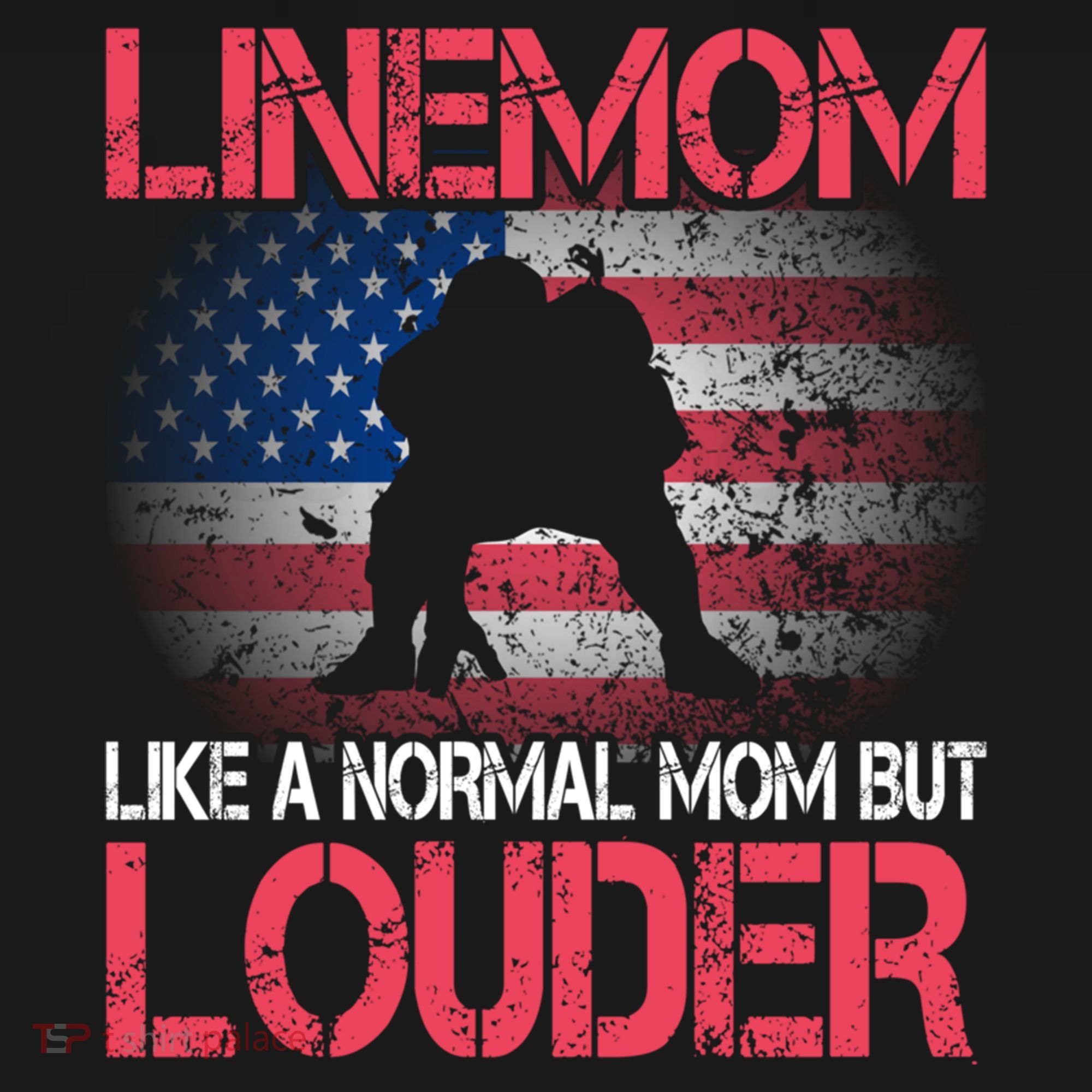 Line Mom Linemom American Football Line Funny Gift Women's Hoodie