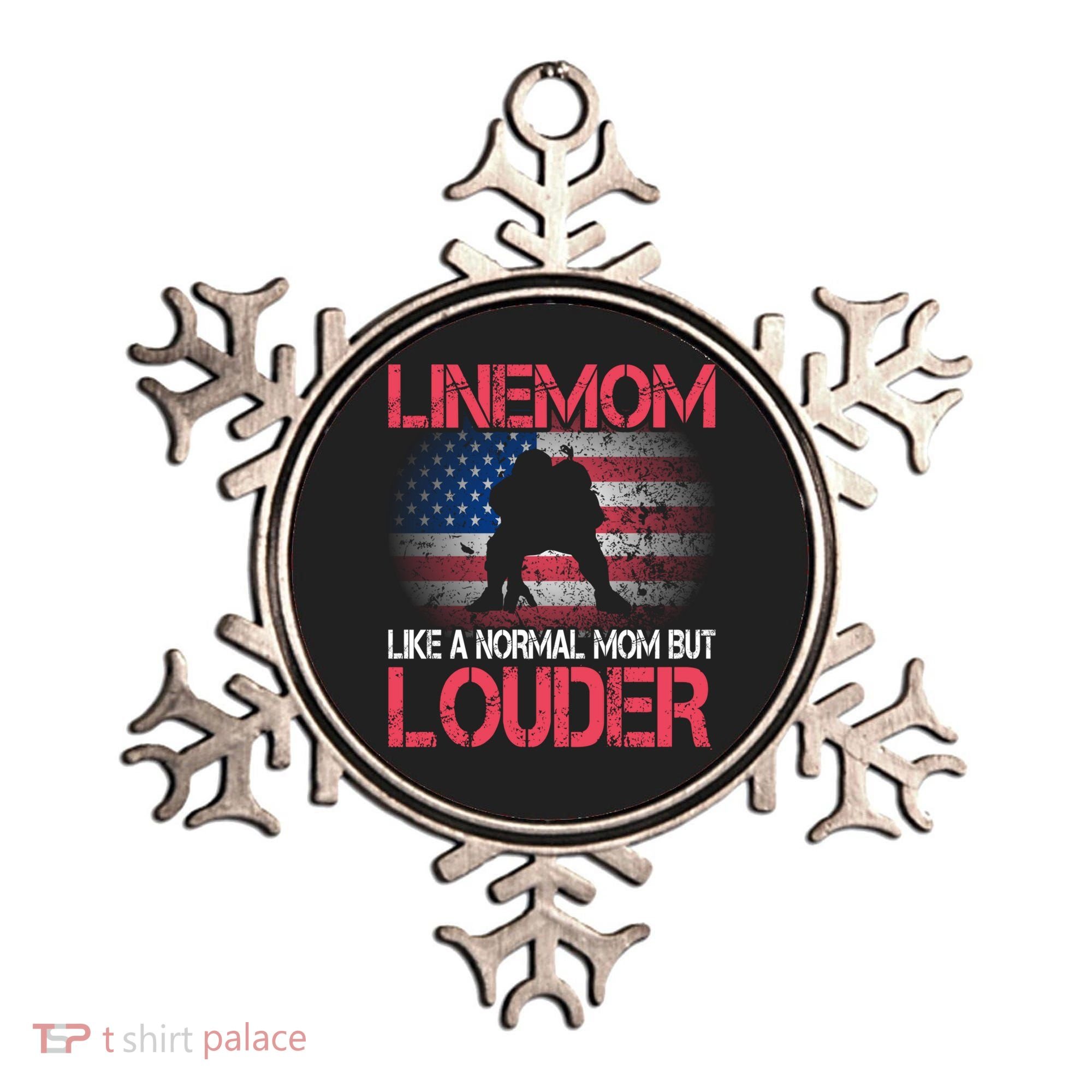 Line Mom Linemom American Football Line Funny Gift Ornament