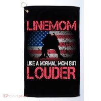 Line Mom Linemom American Football Line Funny Gift Golf Towel thumb 0