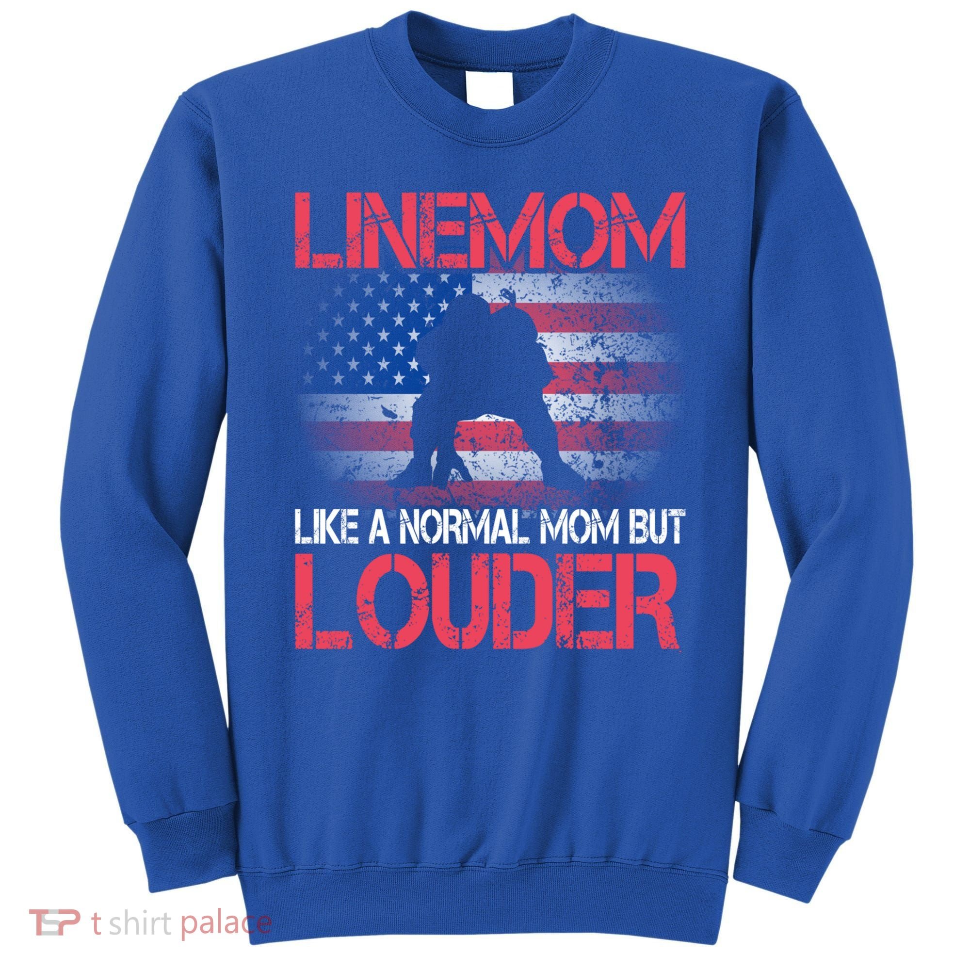 Line Mom Linemom American Football Line Funny Gift Sweatshirt