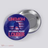 Line Mom Linemom American Football Line Funny Gift Button thumb 0