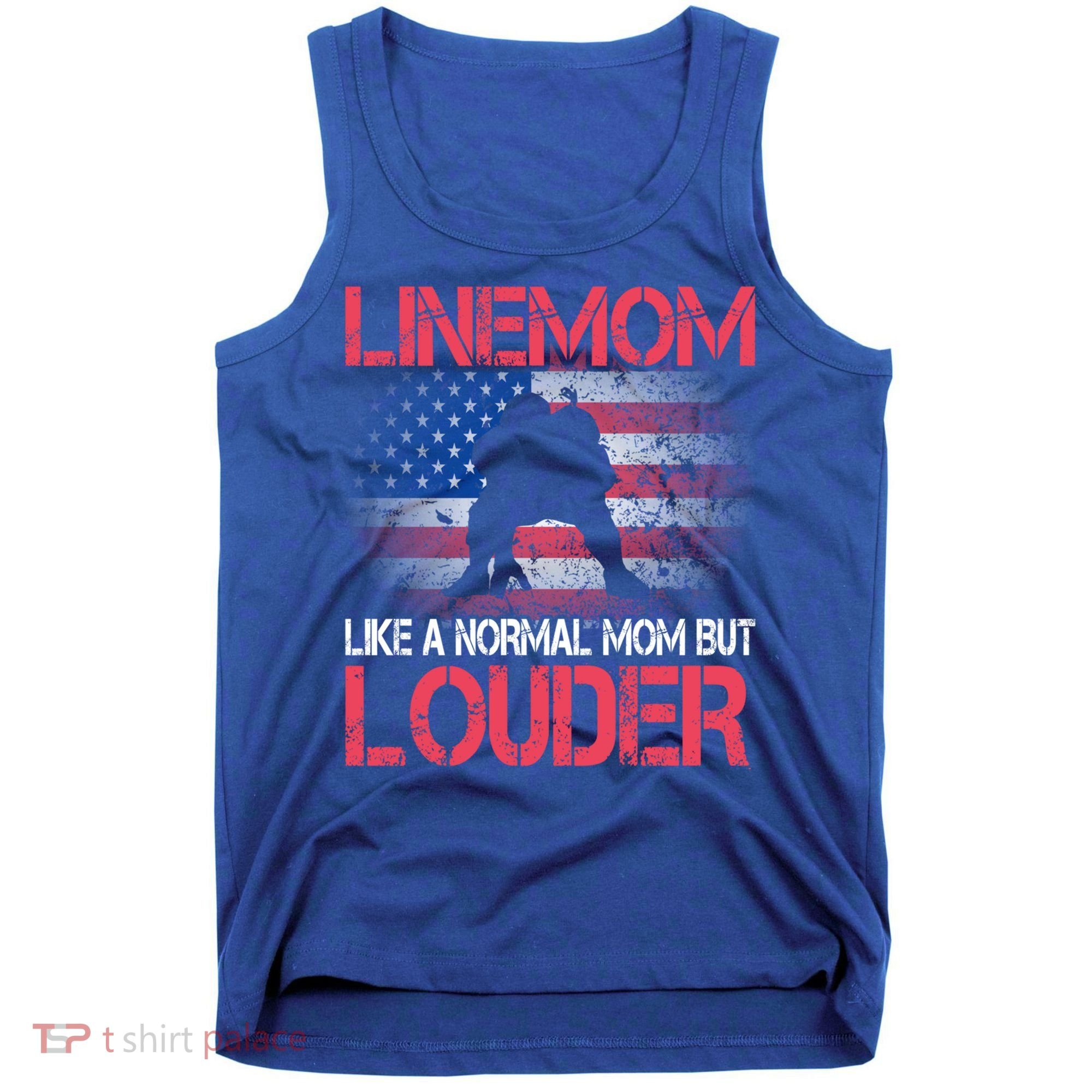 Line Mom Linemom American Football Line Funny Gift Tank Top