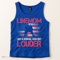 Line Mom Linemom American Football Line Funny Gift Tank Top thumb 2