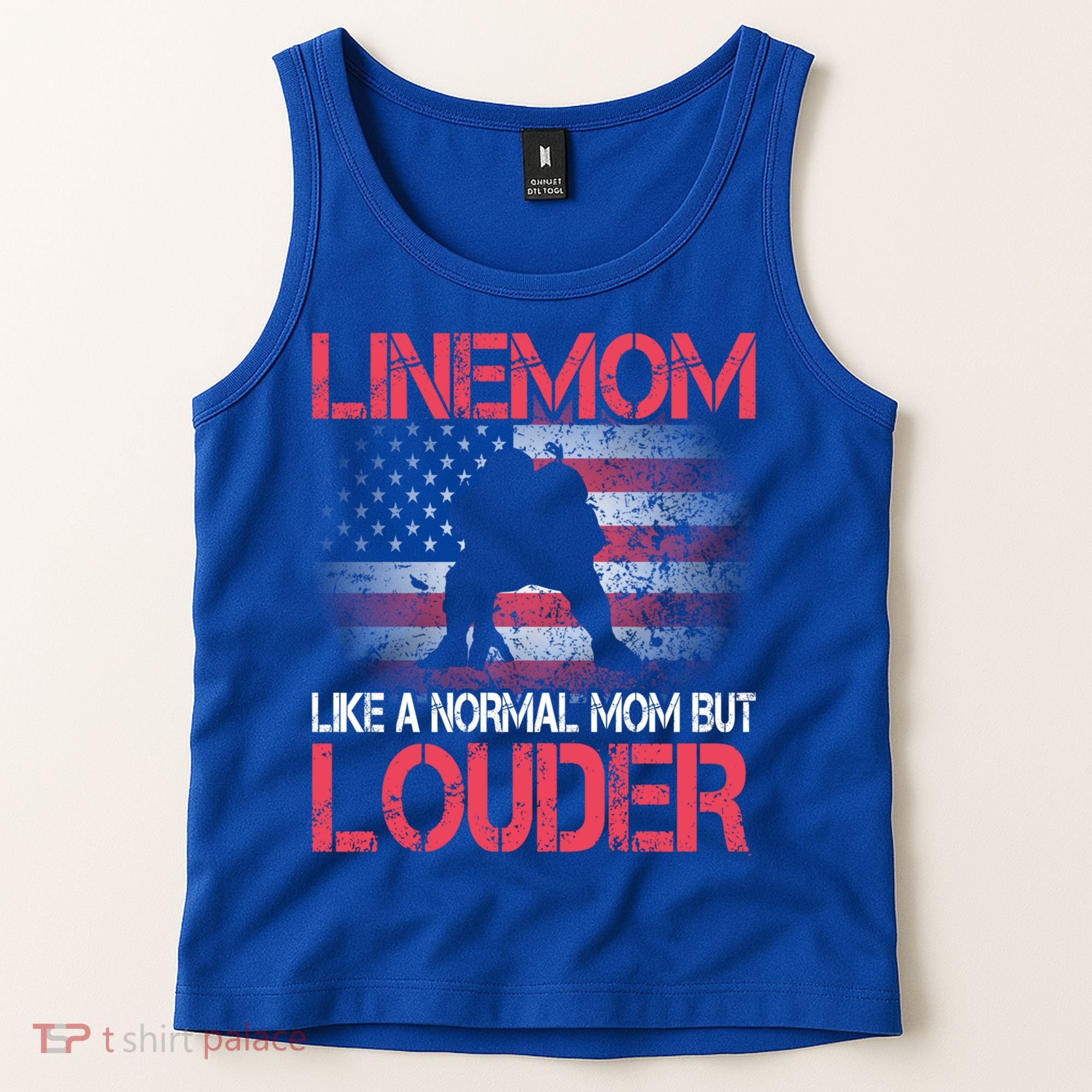 Line Mom Linemom American Football Line Funny Gift Tank Top