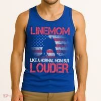 Line Mom Linemom American Football Line Funny Gift Tank Top thumb 3