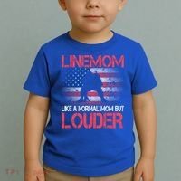 Line Mom Linemom American Football Line Funny Gift Toddler T-Shirt thumb 2