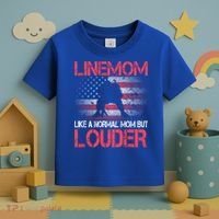 Line Mom Linemom American Football Line Funny Gift Toddler T-Shirt thumb 3