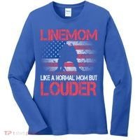 Line Mom Linemom American Football Line Funny Gift Women's Long Sleeve Shirt thumb 0