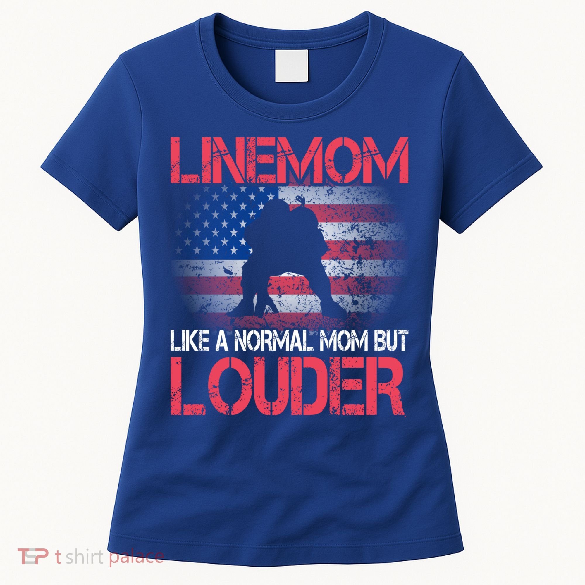 Line Mom Linemom American Football Line Funny Gift Women's T-Shirt