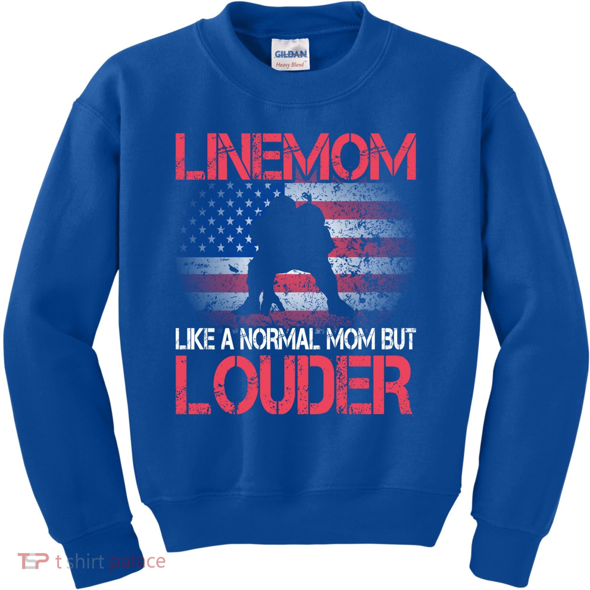 Line Mom Linemom American Football Line Funny Gift Kids Sweatshirt