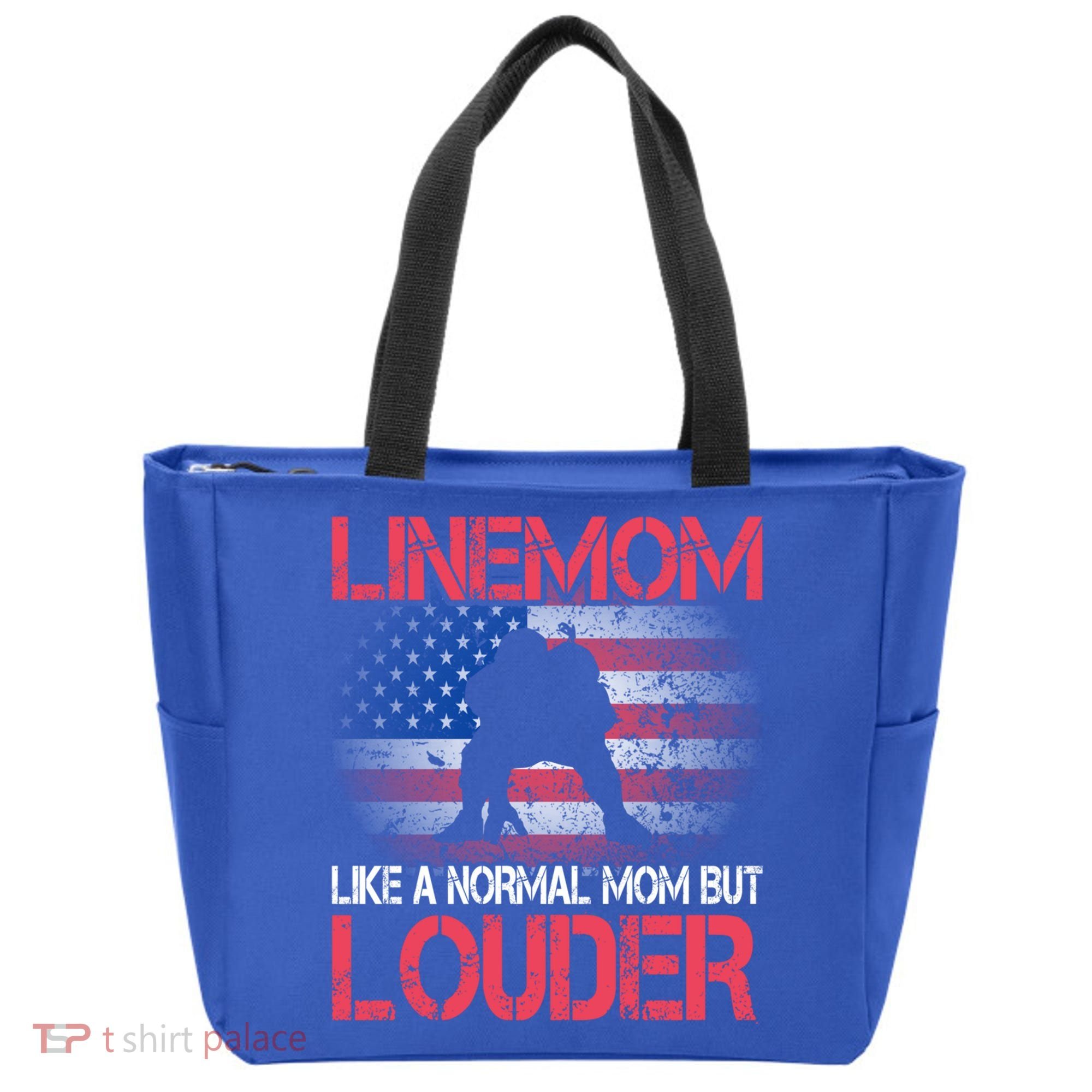 Line Mom Linemom American Football Line Funny Gift Tote Bag