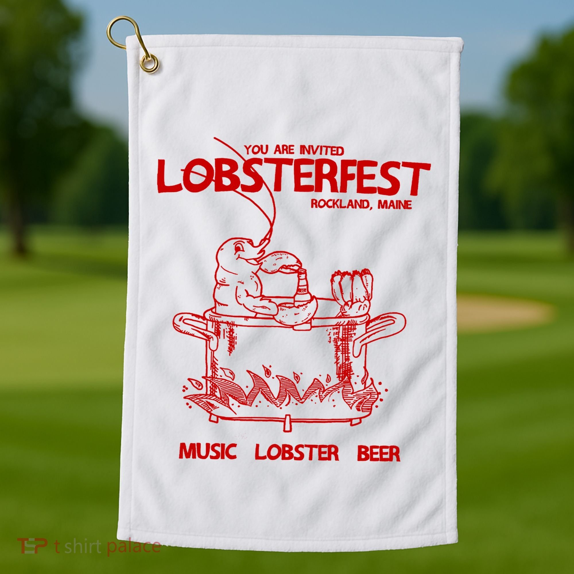 Lobsterfest Maine Golf Towel