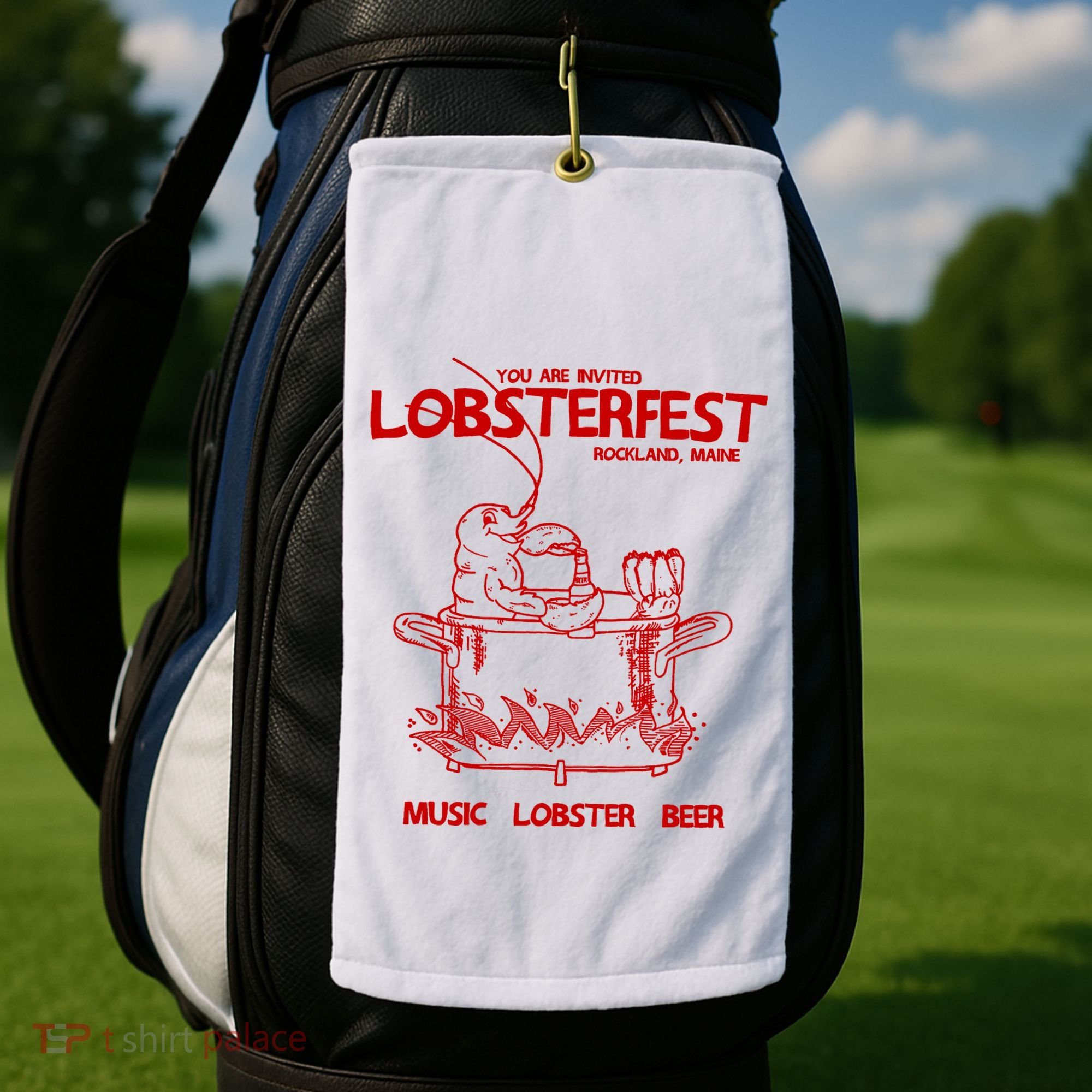 Lobsterfest Maine Golf Towel