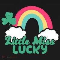 Little Miss Lucky Rainbow St Patrick's Day Backpack thumb 2
