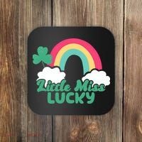 Little Miss Lucky Rainbow St Patrick's Day Coaster thumb 0