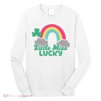 Little Miss Lucky Rainbow St Patrick's Day Long Sleeve Shirt thumb 0