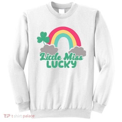 Little Miss Lucky Rainbow St Patrick's Day Sweatshirt