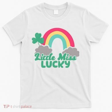 Little Miss Lucky Rainbow St Patrick's Day T-Shirt