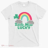 Little Miss Lucky Rainbow St Patrick's Day T-Shirt thumb 0
