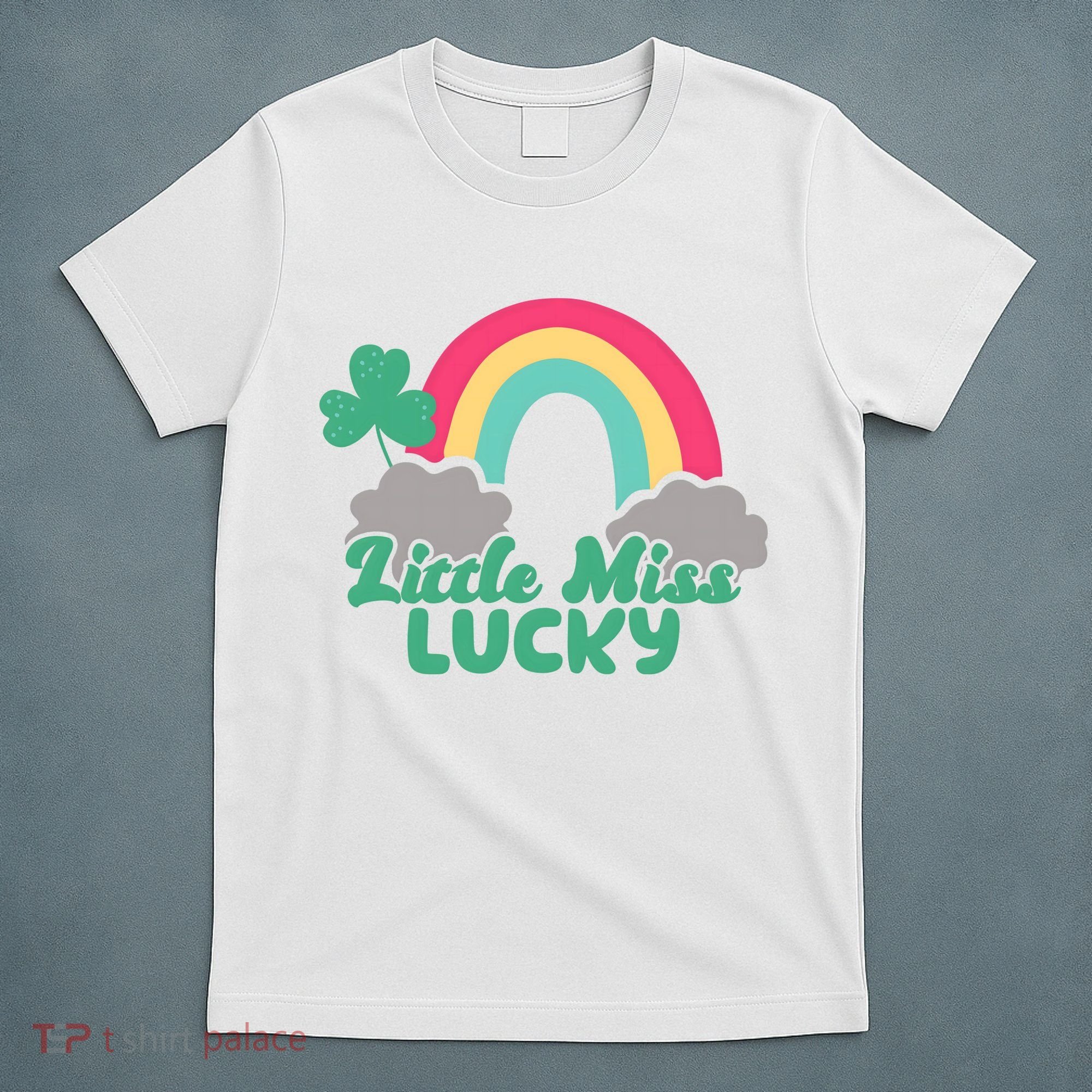 Little Miss Lucky Rainbow St Patrick's Day T-Shirt