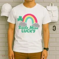 Little Miss Lucky Rainbow St Patrick's Day T-Shirt thumb 6
