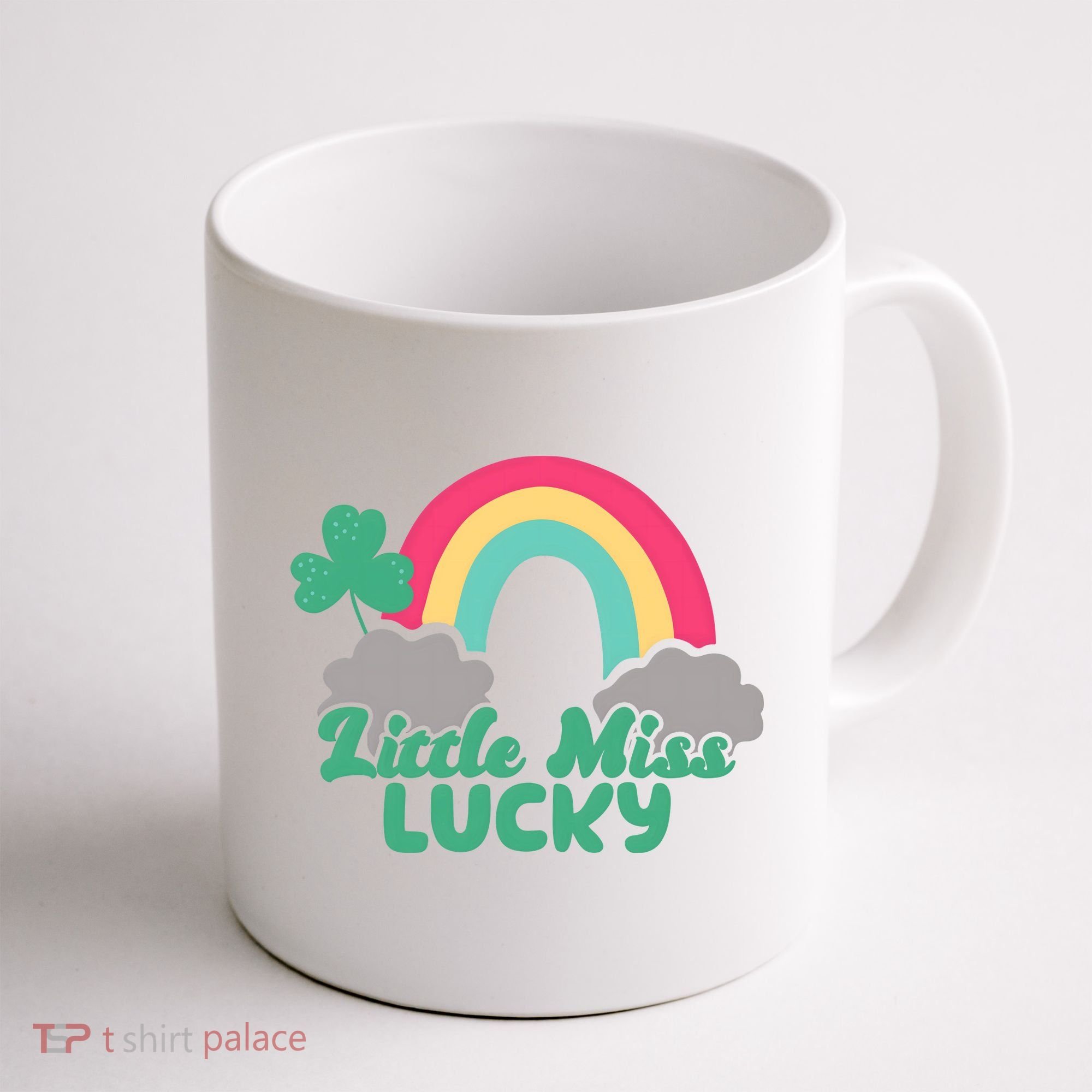 Little Miss Lucky Rainbow St Patrick's Day Coffee Mug