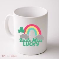 Little Miss Lucky Rainbow St Patrick's Day Coffee Mug thumb 0