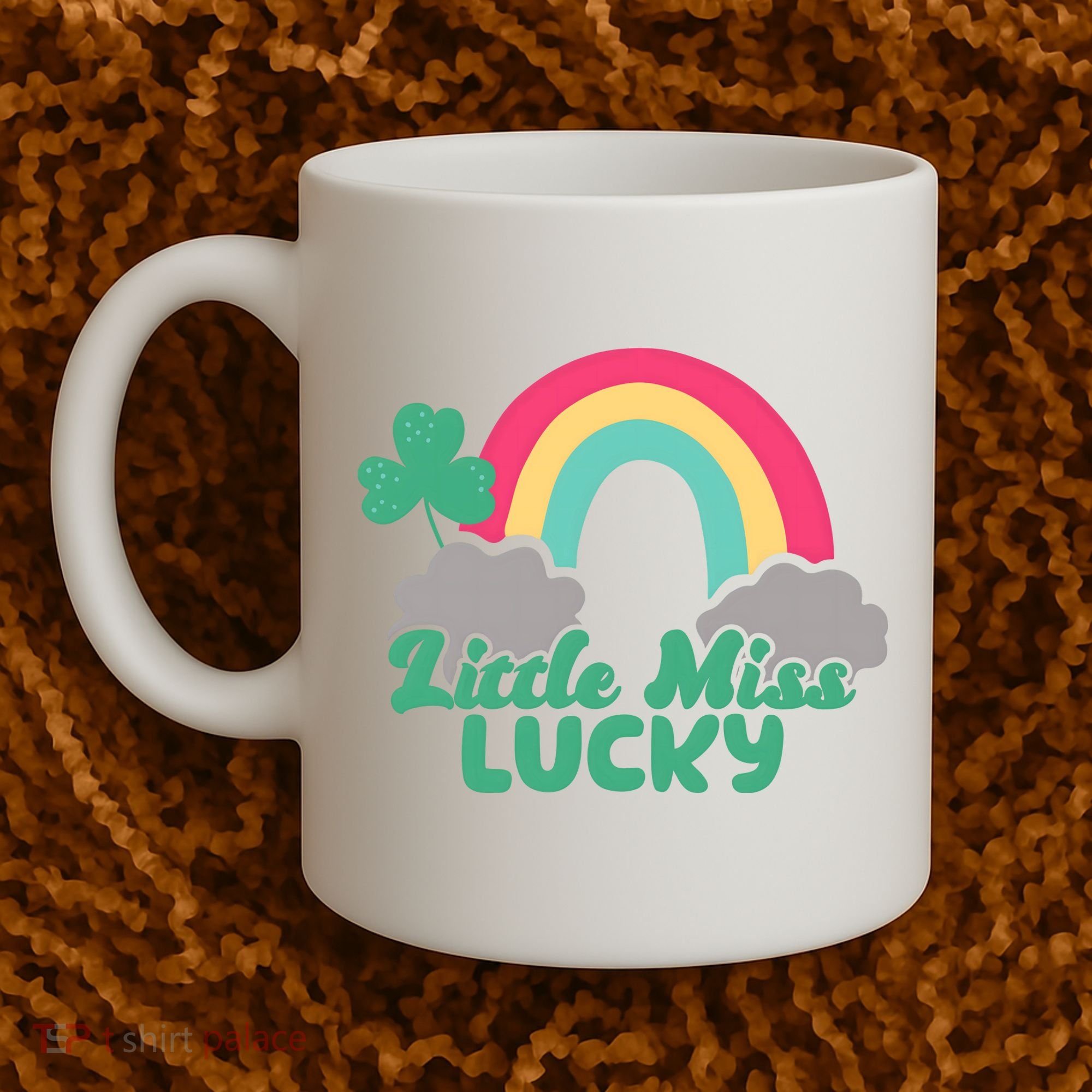Little Miss Lucky Rainbow St Patrick's Day Coffee Mug