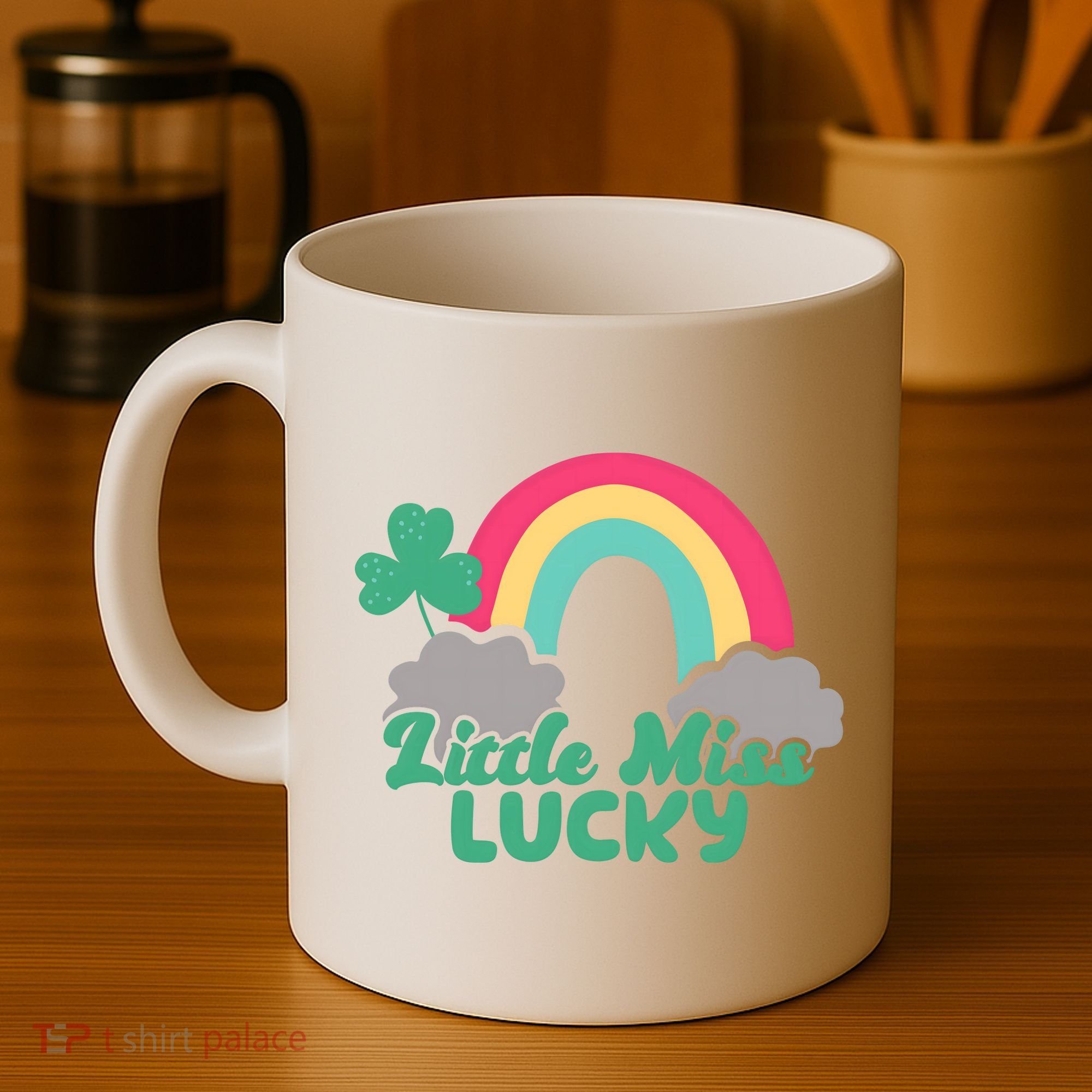 Little Miss Lucky Rainbow St Patrick's Day Coffee Mug