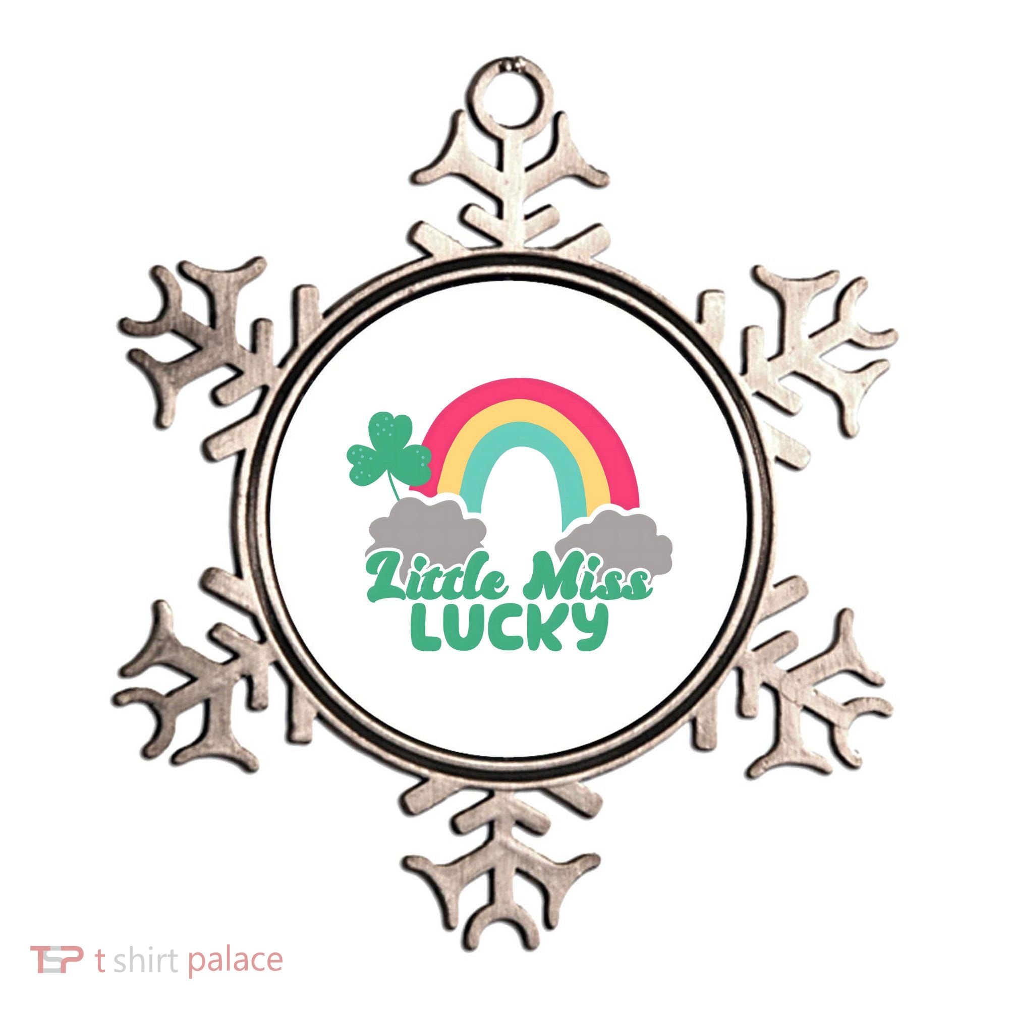 Little Miss Lucky Rainbow St Patrick's Day Ornament