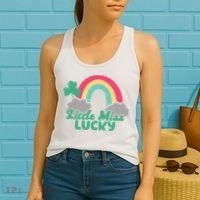 Little Miss Lucky Rainbow St Patrick's Day Women's Tank Top thumb 2