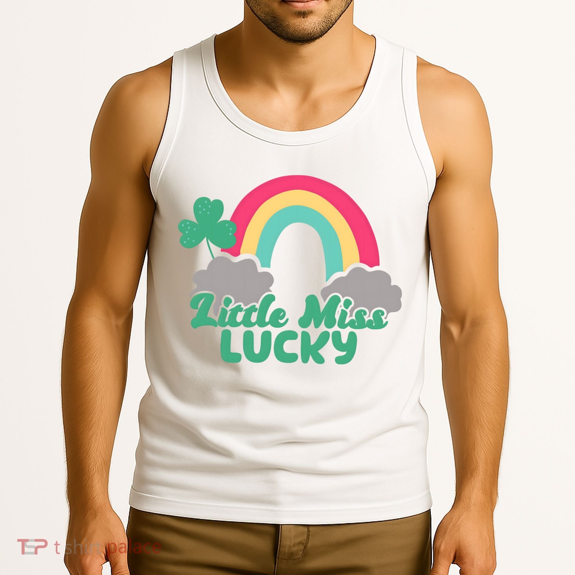 Little Miss Lucky Rainbow St Patrick's Day Tank Top