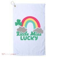 Little Miss Lucky Rainbow St Patrick's Day Golf Towel thumb 0