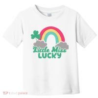 Little Miss Lucky Rainbow St Patrick's Day Toddler T-Shirt thumb 0