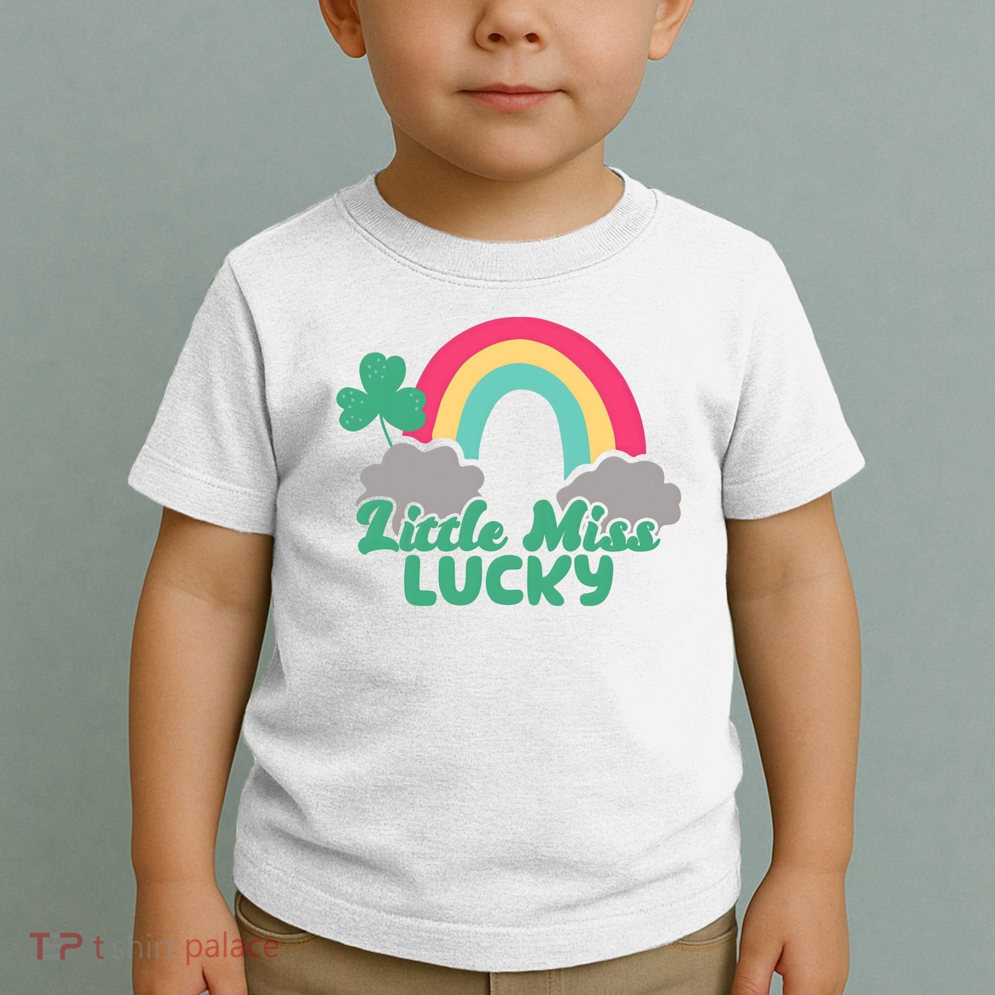 Little Miss Lucky Rainbow St Patrick's Day Toddler T-Shirt