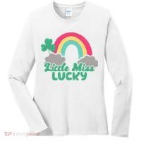 Little Miss Lucky Rainbow St Patrick's Day Women's Long Sleeve Shirt thumb 0